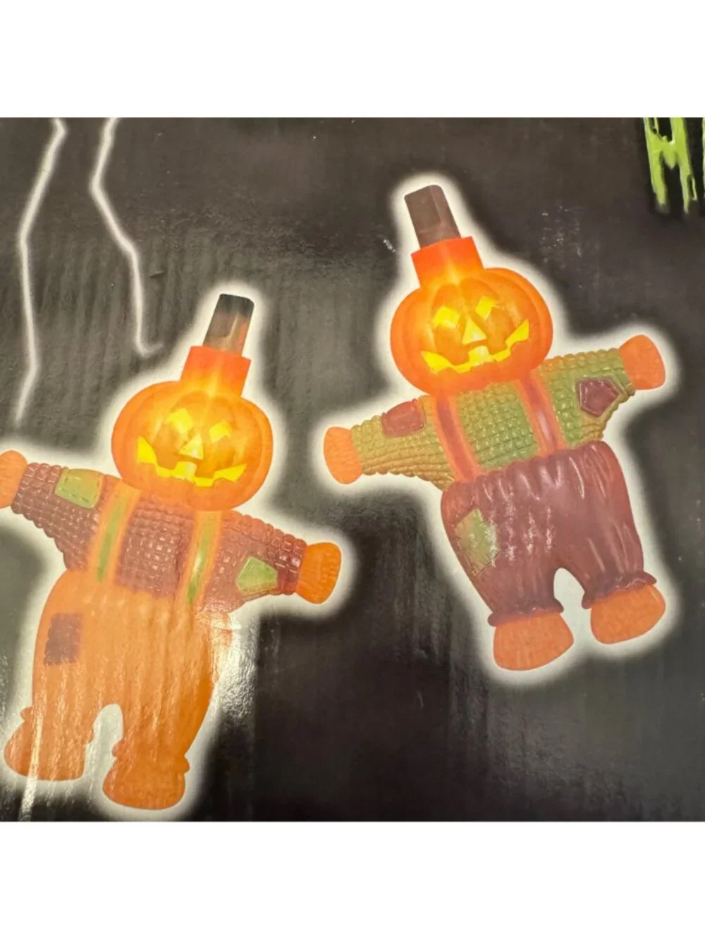 3 sets - 20-Light Pumpkin Scarecrows Halloween String Lights Indoor/Outdoor Set - Picture 4 of 11